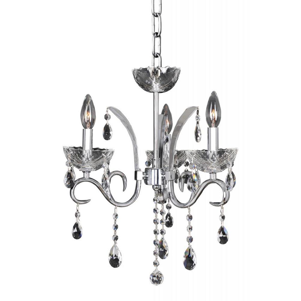 Catalani 3 Light Chandelier – Crystal+Form Allegri Crystal Lighting