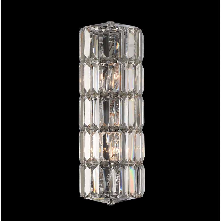 Julien Medium Wall Sconce – Polished Chrome – Crystal+Form Allegri Crystal Lighting