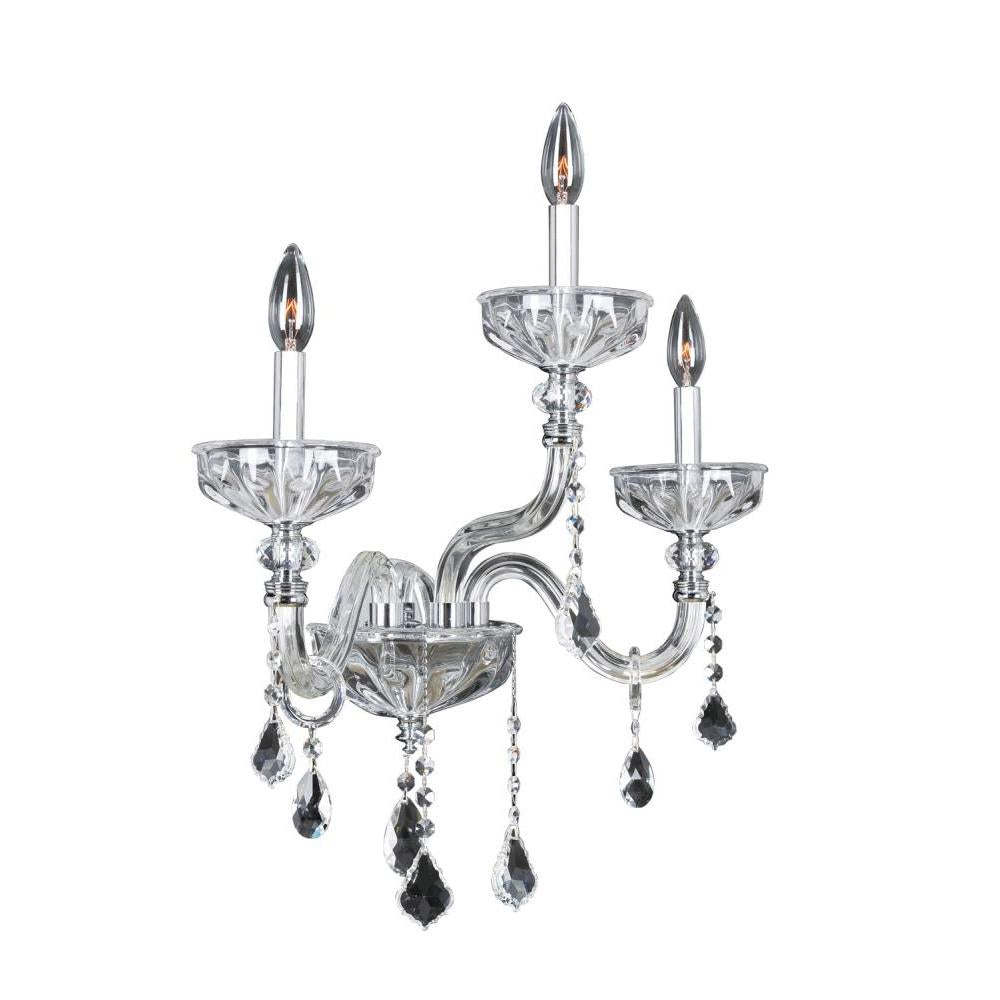 Clovio 3 Light Wall Bracket – Crystal+Form Allegri Crystal Lighting