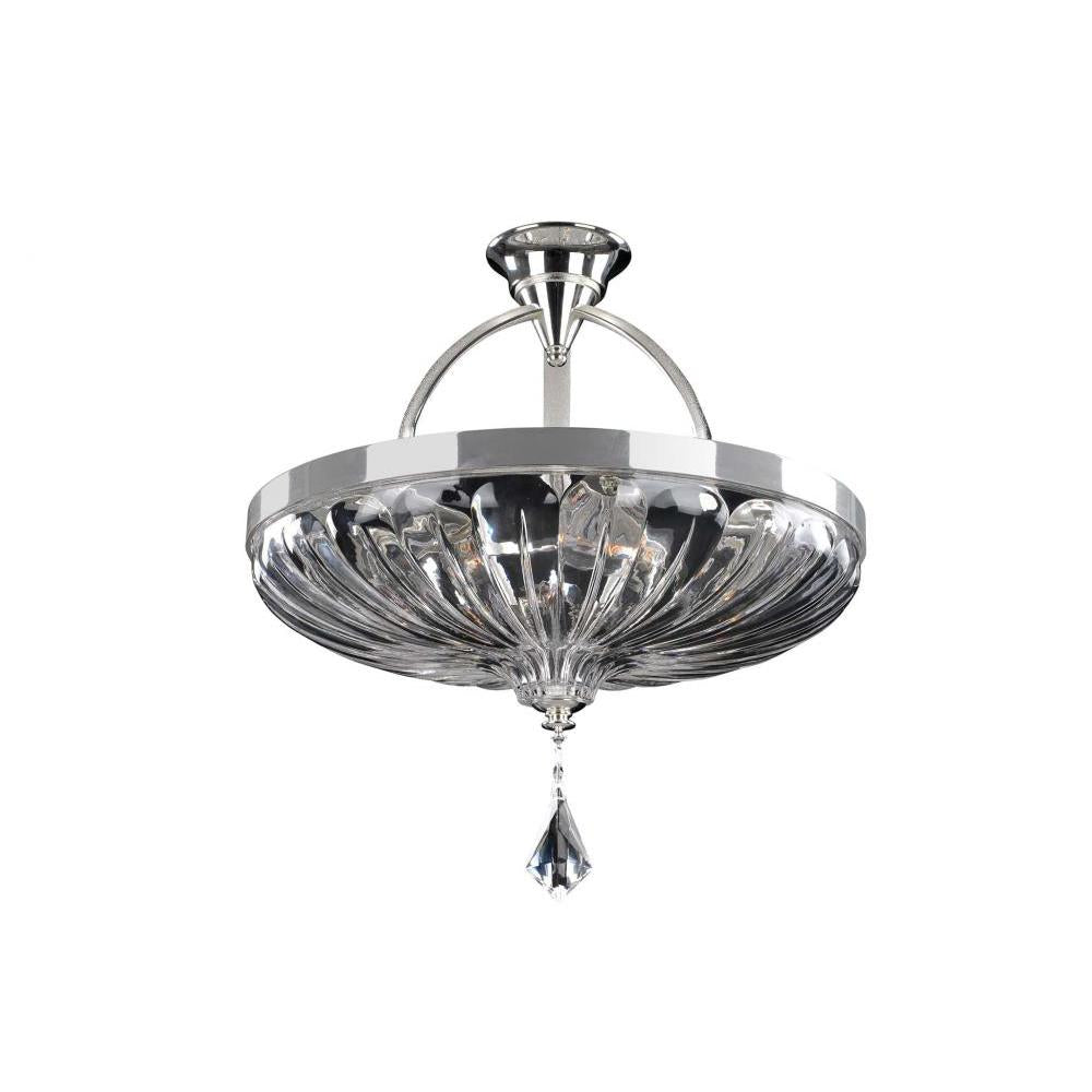 Orecchini 20 Inch Semi Flush Mount – Crystal+Form Allegri Crystal Lighting
