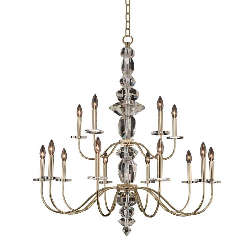 Bolivar (10+5) Light 2 Tier Chandelier – Crystal+Form Allegri Crystal Lighting