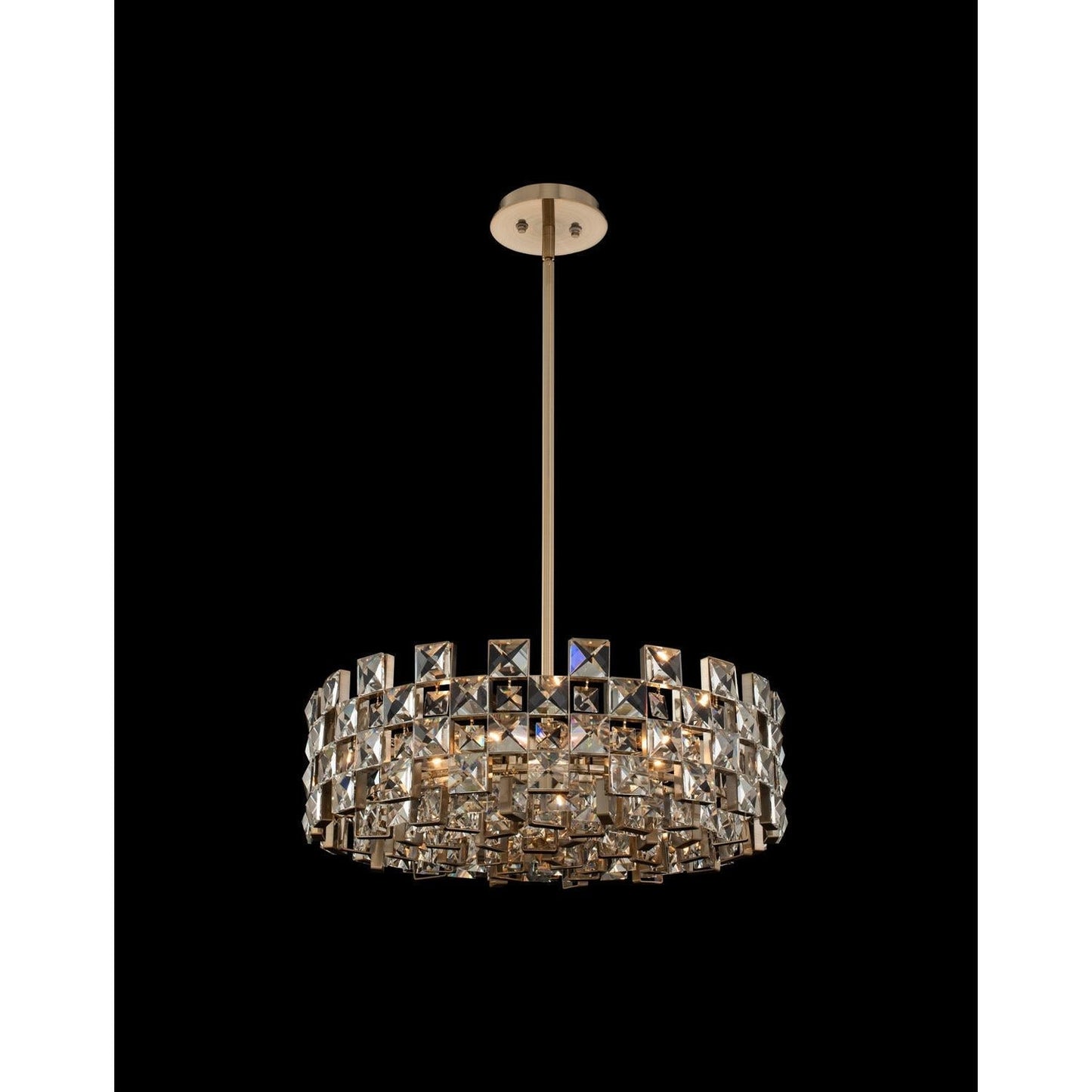 Piazze 29" Pendant – Brushed Champagne Gold by Allegri Crystal