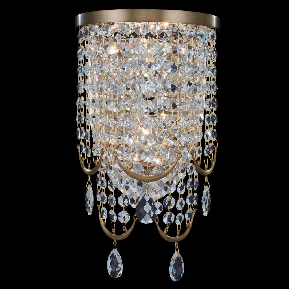 Vezzo Wall Sconce – Winter Brass by Allegri Crystal – Crystal+Form Allegri Crystal Lighting