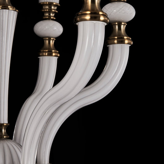 Bianca 28 inch Luxury Crystal Chandelier - Winter White - 043670-044-WHITE