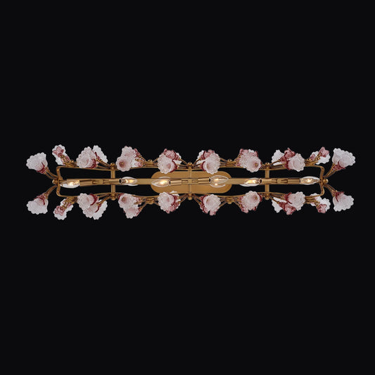 Bella Luxury Crystal Island Candelabra Pendant Light - Antique Brass