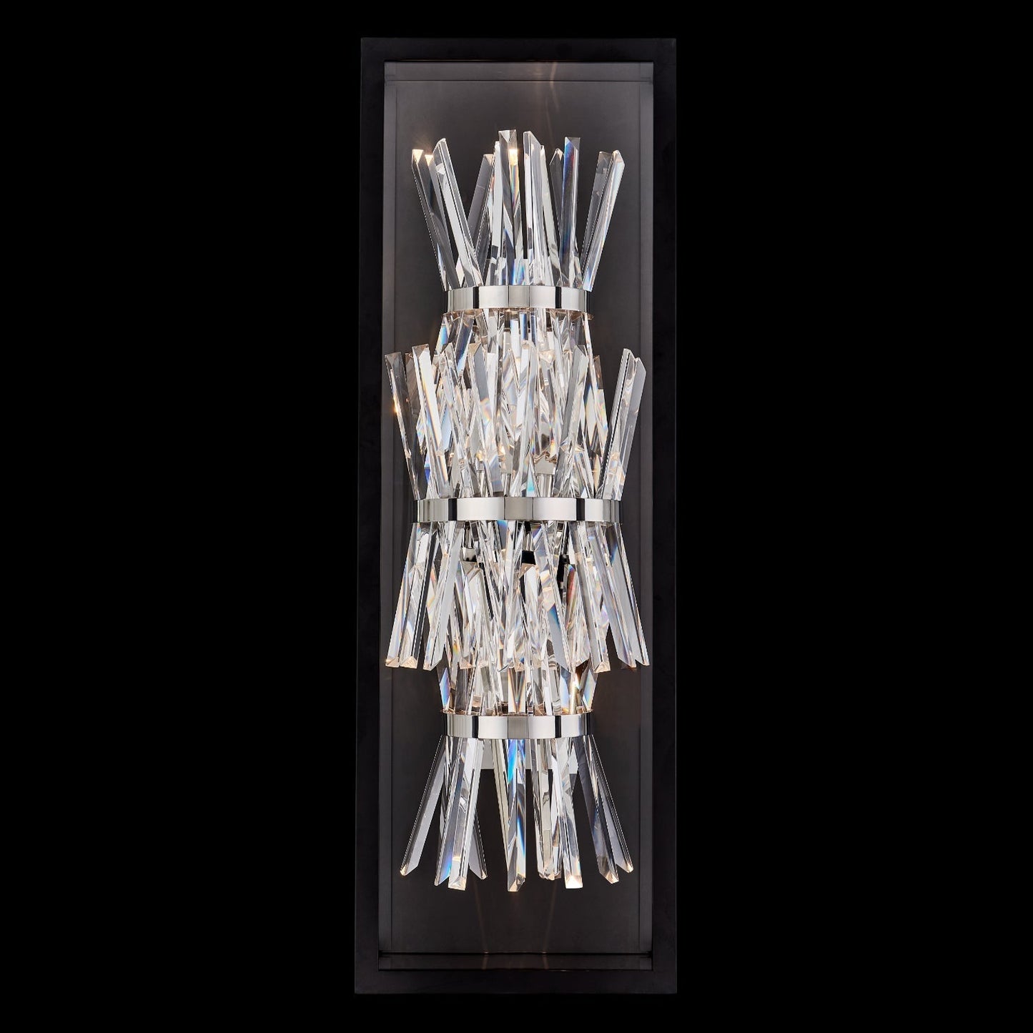 Glacier Esterno 32 inch Outdoor Wall Sconce – Matte Black – Crystal+Form Allegri Crystal Lighting