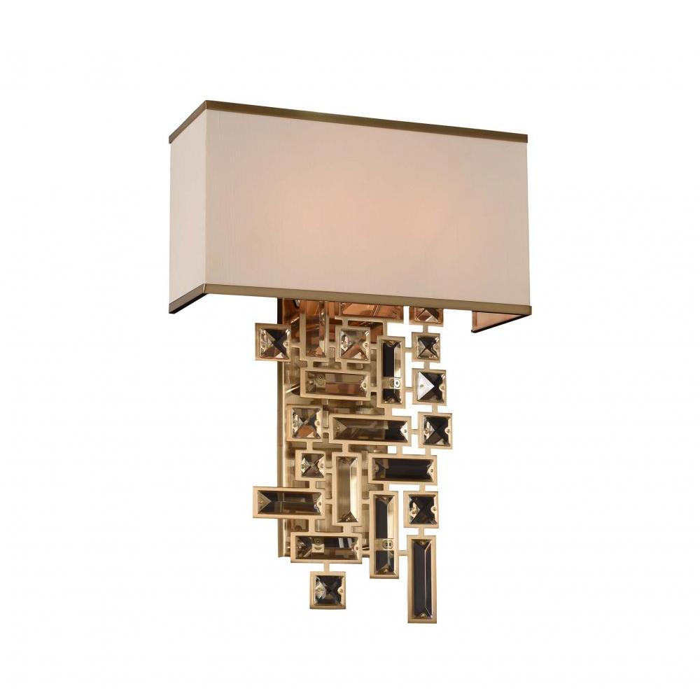 Vermeer 2 Light Wall Bracket – Crystal+Form Allegri Crystal Lighting