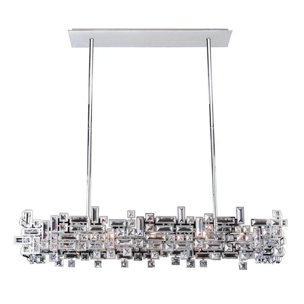 Vermeer 8 Light Island – Crystal+Form Allegri Crystal Lighting