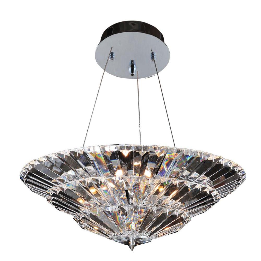 Auletta 24 Inch Convertible Pendant - Semi Flush Mount – Crystal+Form Allegri Crystal Lighting