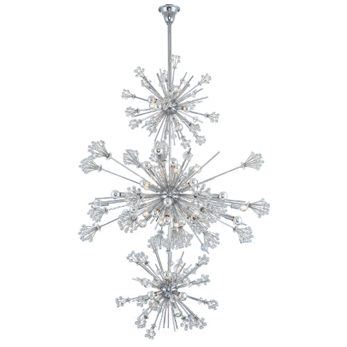 Constellation 50 Light 3 Tier Foyer – Polished Chrome by Allegri Crystal