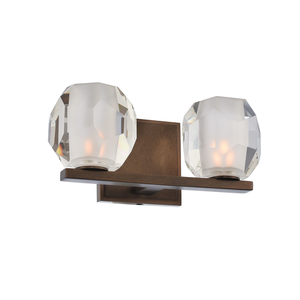 Regent 11-in 2 Light Socket Vintage Bronze Bath Wall Sconce