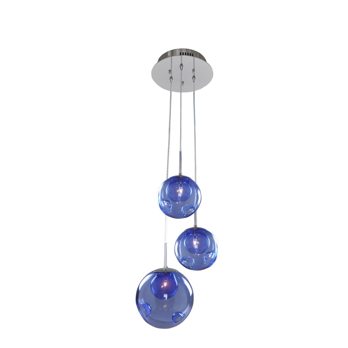 Meteor 10-in 3 Light Socket Polished Chrome Pendant
