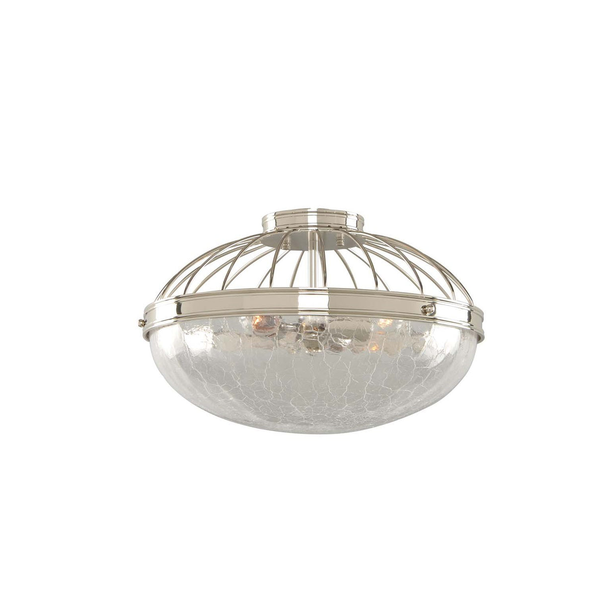 Montauk 16-in 3 Light Socket Polished Nickel Flush Mount