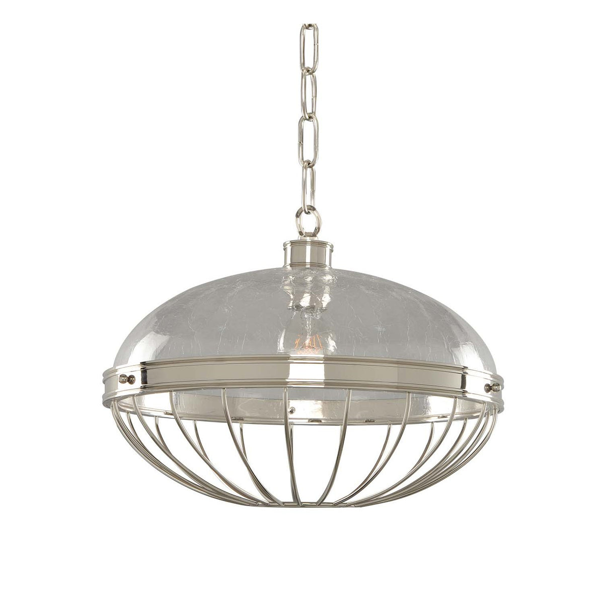 Montauk 16-in 1 Light Socket Polished Nickel Pendant