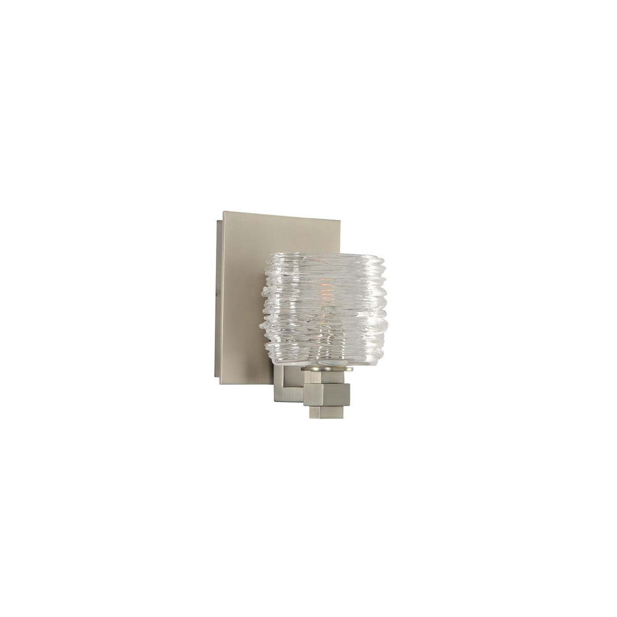 Clearwater 5-in 1 Light Socket Satin Nickel Bath Wall Sconce