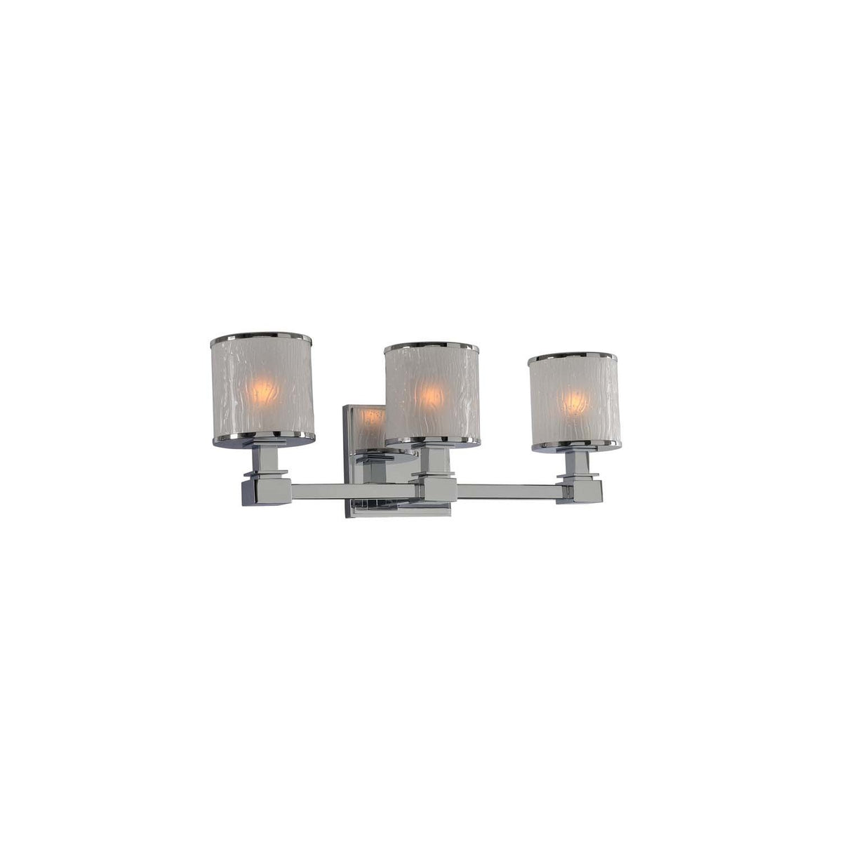 Destin 19-in 3 Light Socket Polished Chrome Vanity Light