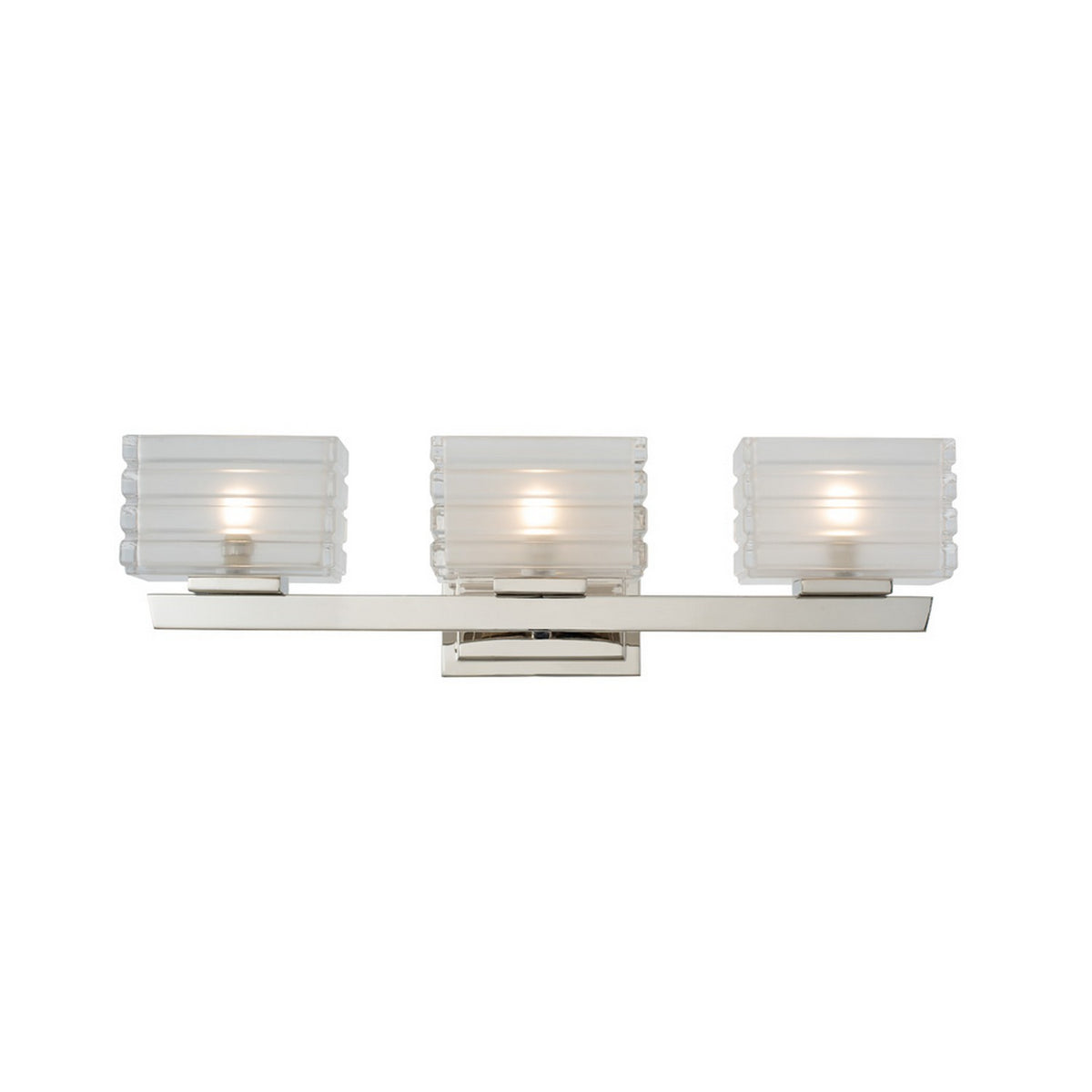 Victoria 23-in 3 Light Socket Polished Nickel Vanity Light