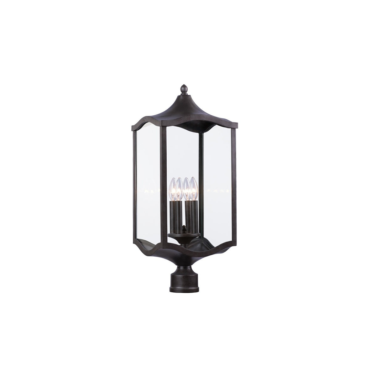 Lakewood Outdoor 26-in 4 Light Socket Aged Iron Outdoor Post Mount