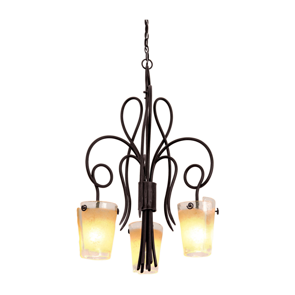 Tribecca 26-in 3 Light Socket Tortoise Shell Chandelier