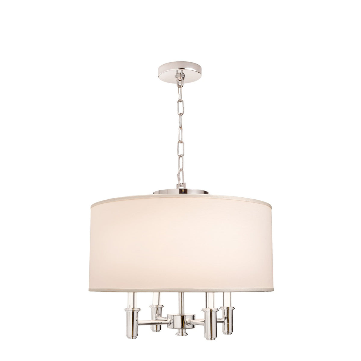 Dupont 20-in 4 Light Socket Polished Chrome Semi-Flush Mount