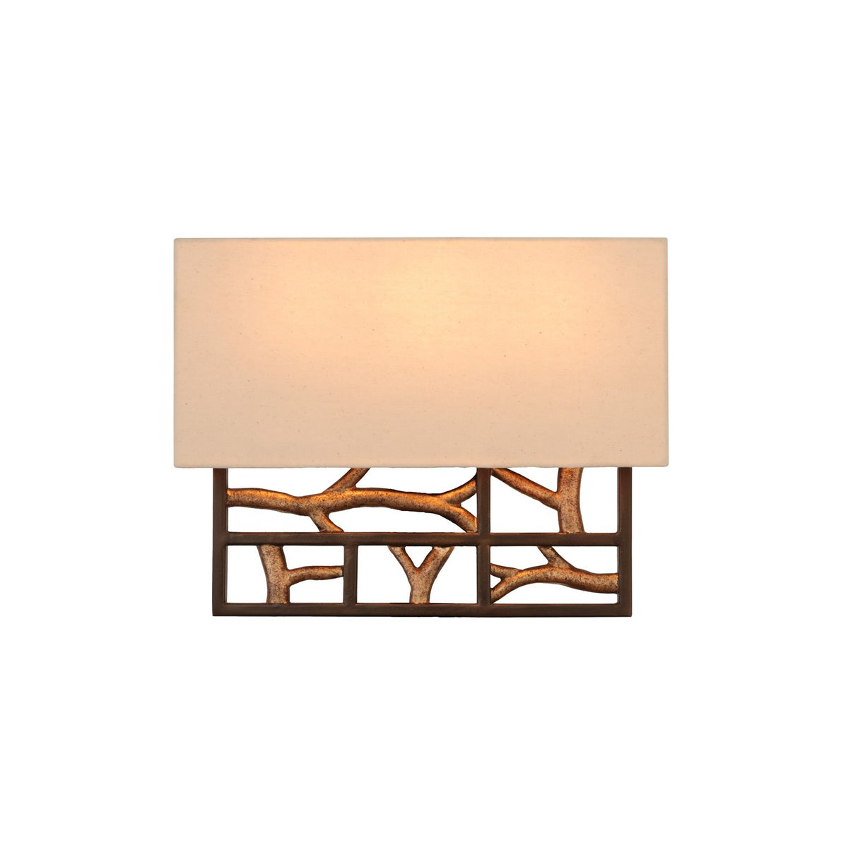 Hudson 11-in 3 Light Socket Antique Bronze w/ Antique Gold Wall Sconce