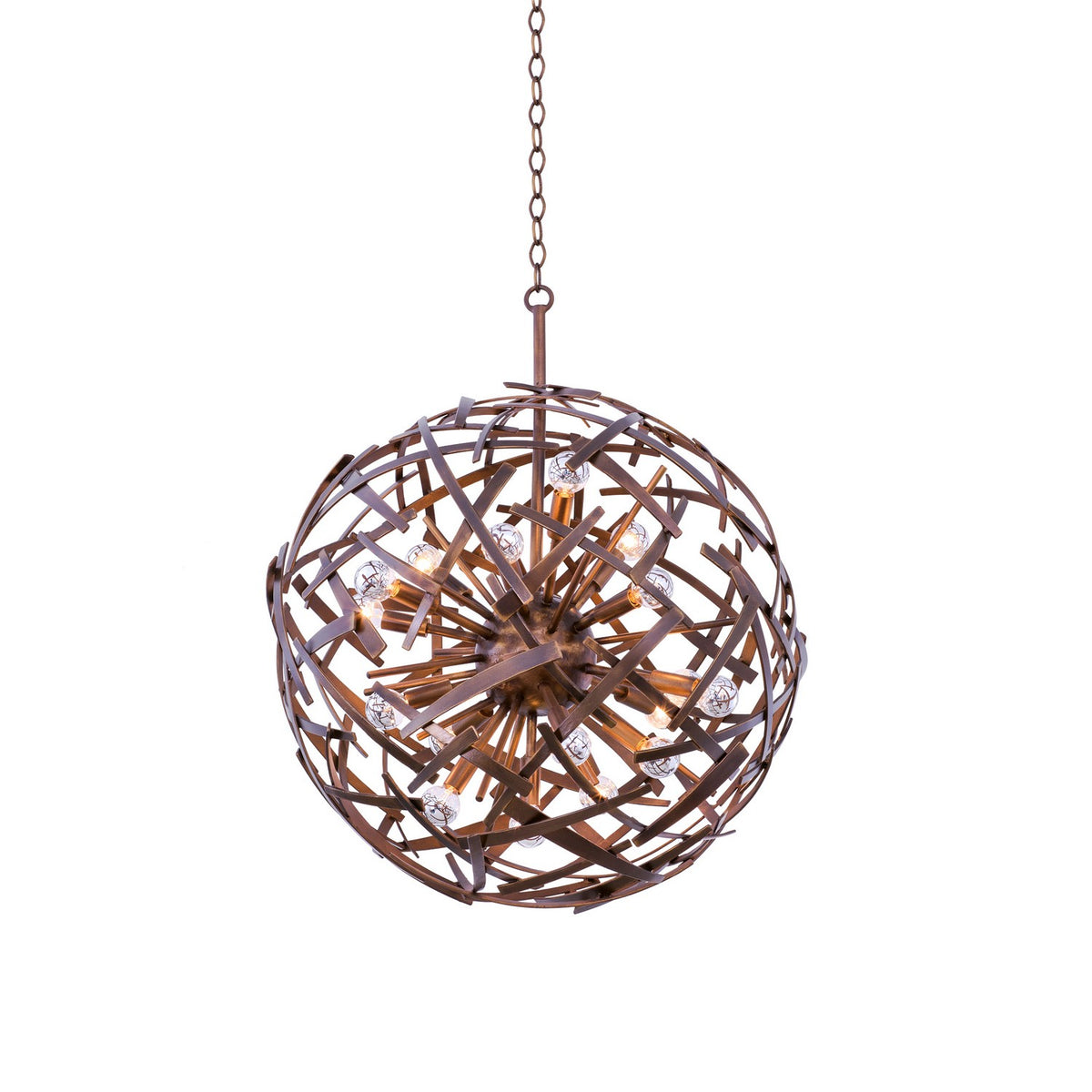 Ambassador 26-in 18 Light Socket Copper Patina Pendant