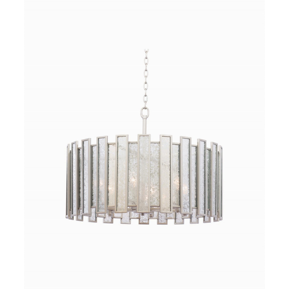 Palisade 27-in 4 Light Socket Tarnished Silver Chandelier