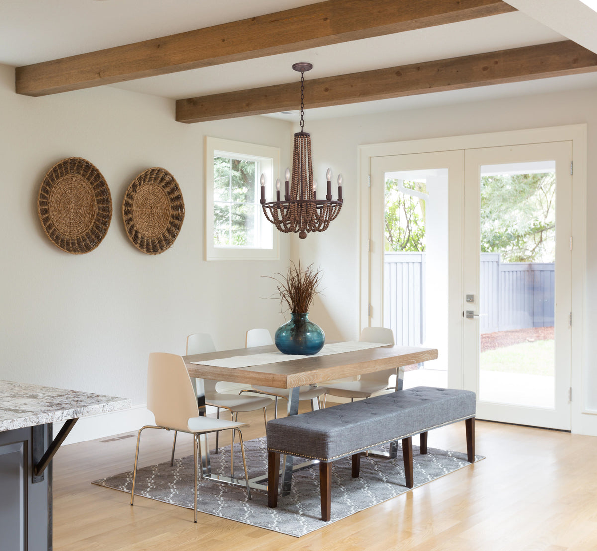 Beechwood 26-in 8 Light Socket Royal Mahogany Chandelier