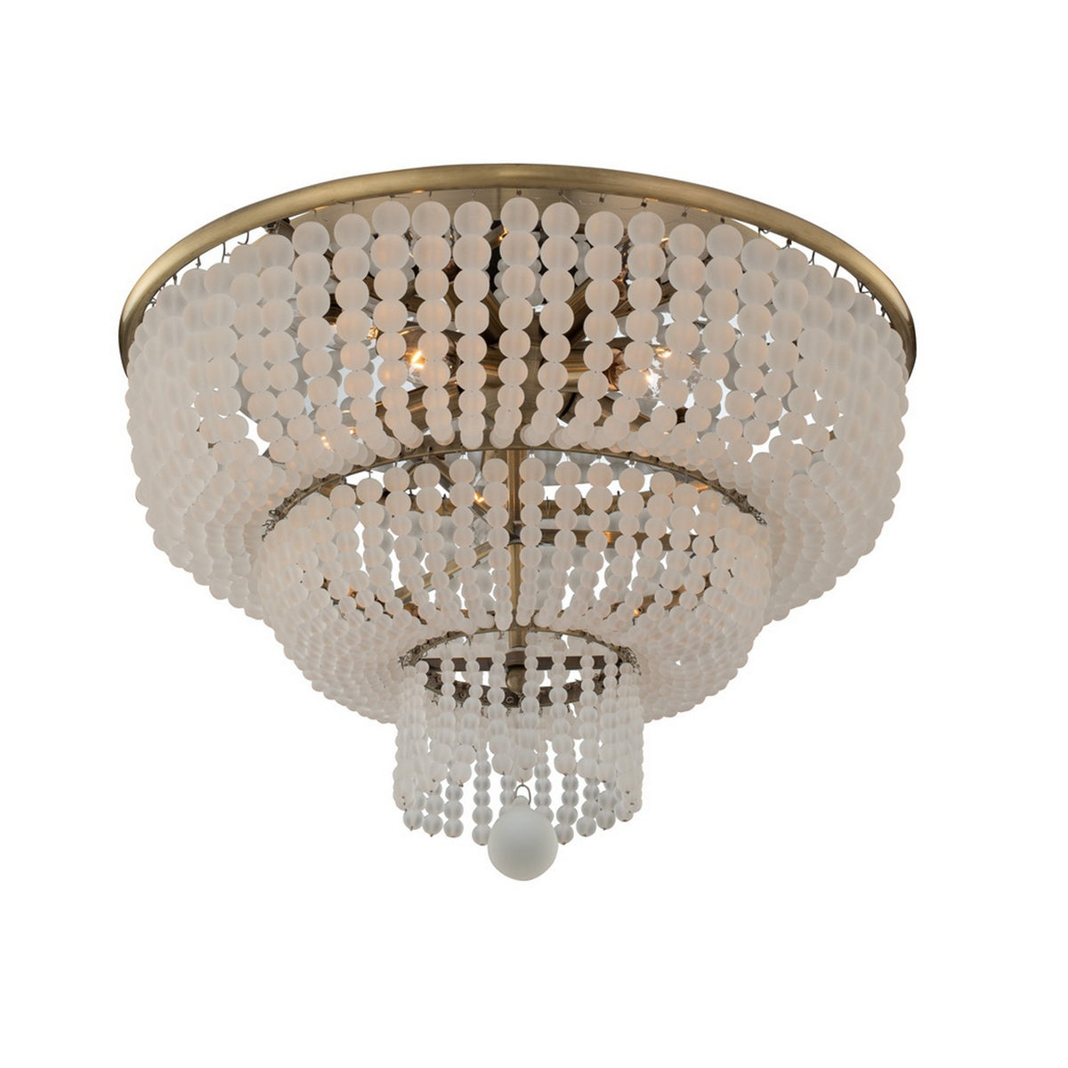 Esperanza 18-in 5 Light Socket Brushed Champagne Gold Flush Mount
