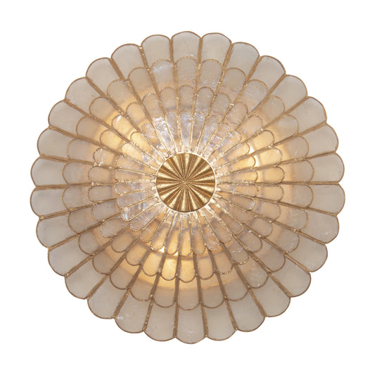 Samal 14-in 3 Light Socket Oxidized Gold Leaf Convertible Wall Sconce