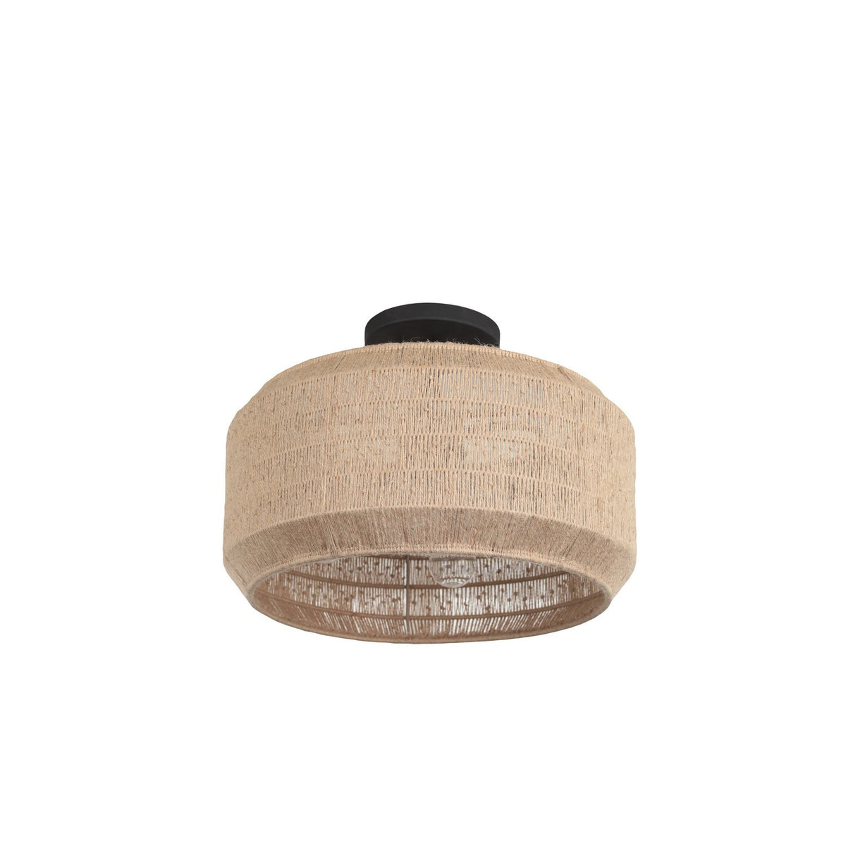 Cebu 16-in 4 Light Socket Matte Black Semi-Flush Mount