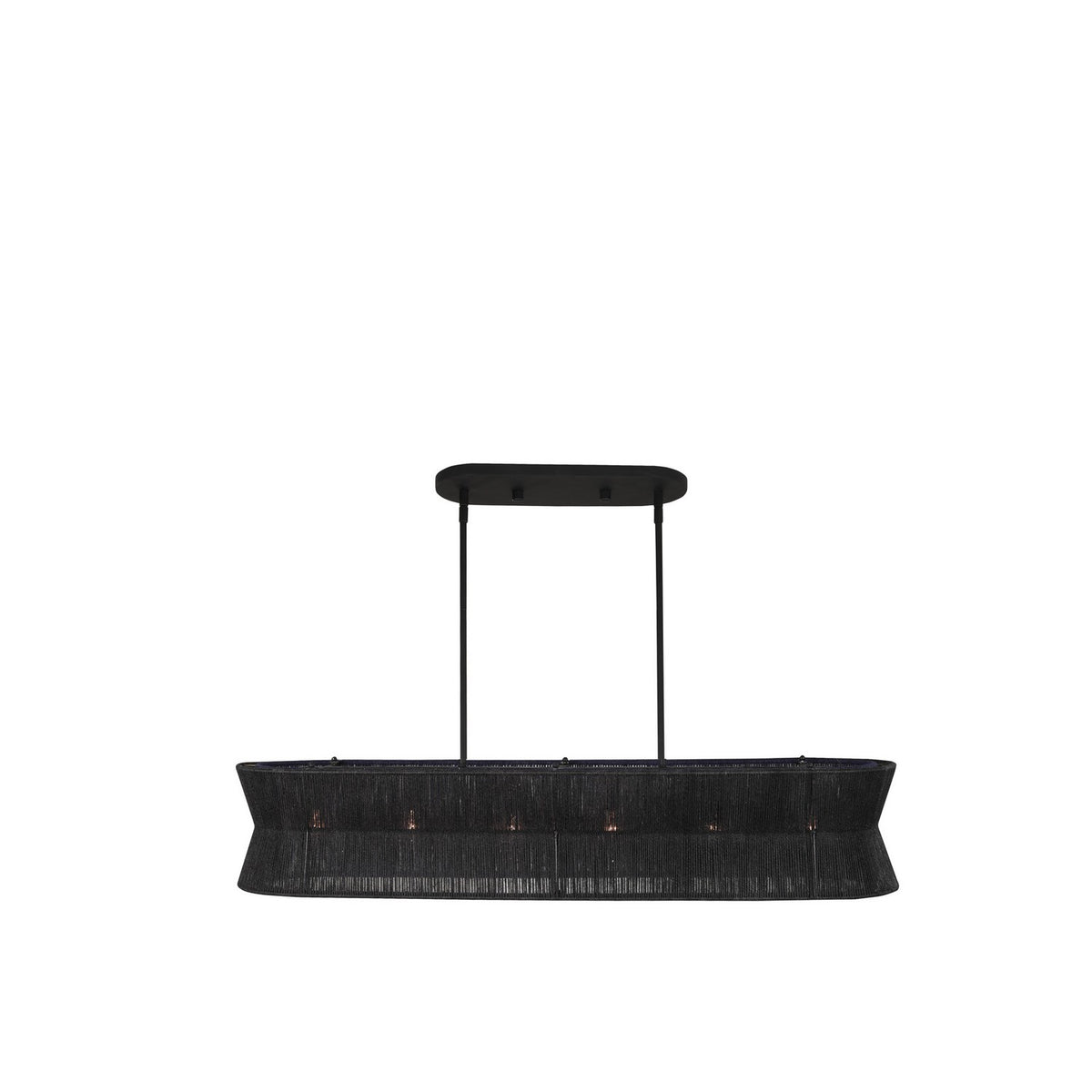 Madura 42-in 6 Light Socket Matte Black Linear Pendant