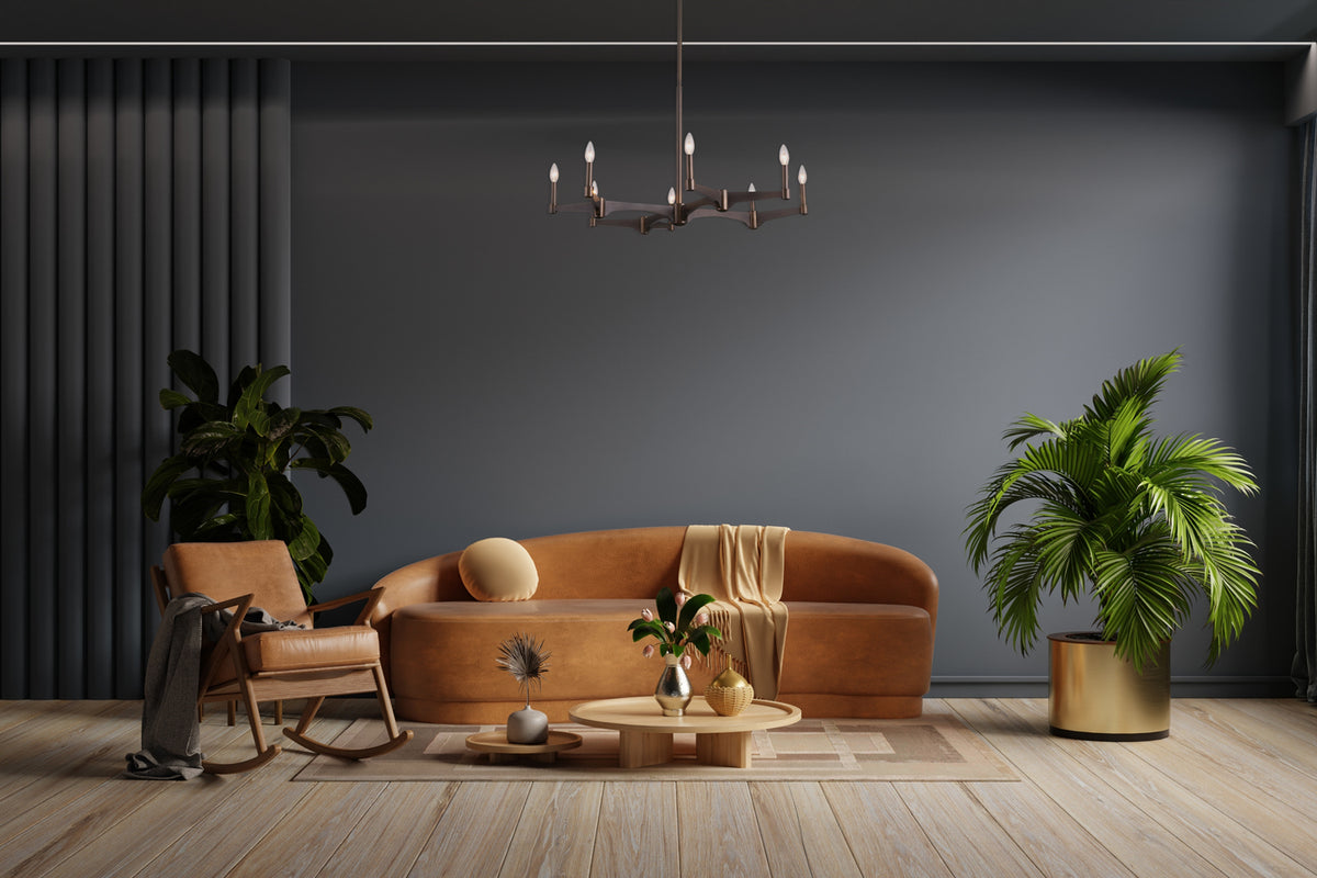 Tono 38-in 8 Light Socket Vintage Bronze Chandelier