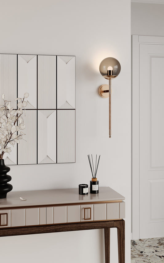 Boba 26-in 1 Light LED Winter Brass Wall Sconce