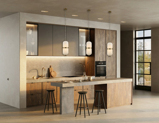 Volterra 8.5-in 1 Light LED Winter Brass Pendant