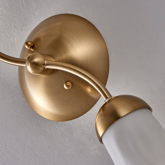 Crest 26-in 2 Light Socket Winter Brass Wall Sconce