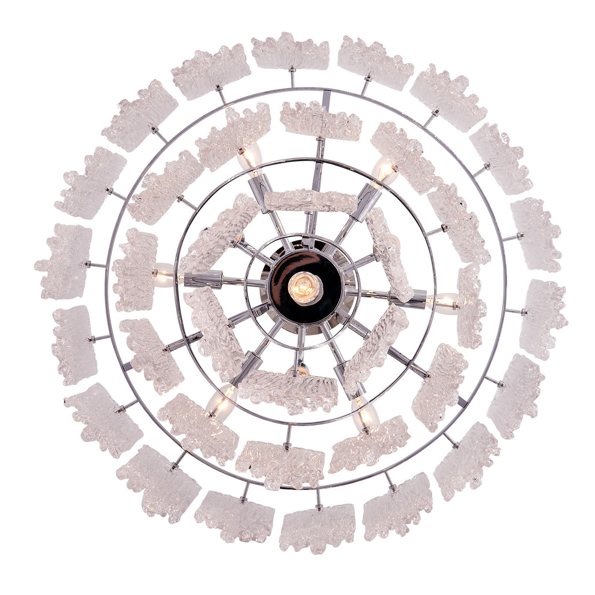 Gisel 24-in 10 Light Socket Polished Chrome Tiered Chandelier