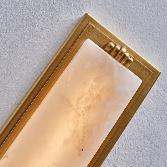 Gypsum 25-in 1 Light LED True Brass Wall Sconce
