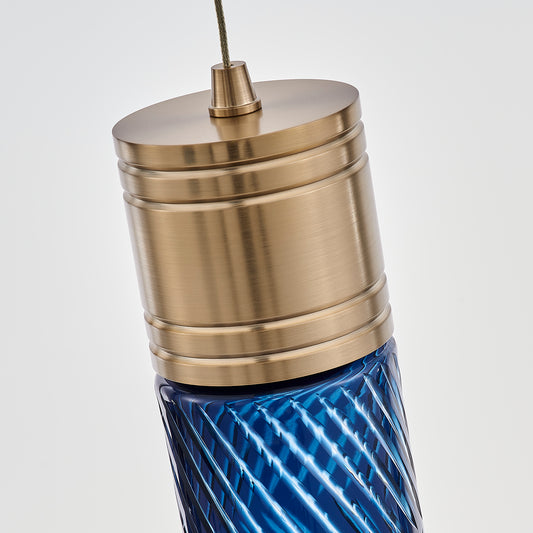 Kiriko 6-in 1 Light LED Winter Brass Pendant