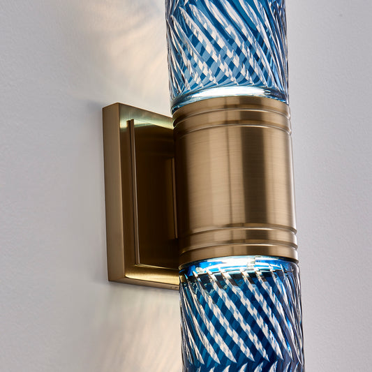 Kiriko 28-in 2 Light LED Winter Brass Wall Sconce