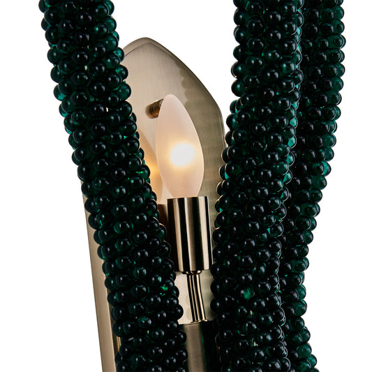 Coral 18-in 1 Light Socket Brushed Champagne Gold Wall Sconce