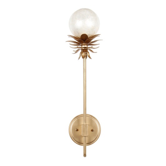 Florette 6.5-in 1 Light Socket Modern Gold Wall Sconce