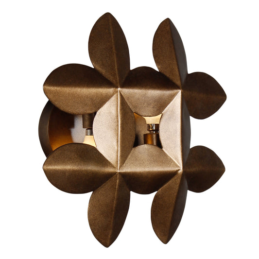 Vittoria 10.75-in 2 Light Socket Pearlized Antique Brass Wall Sconce