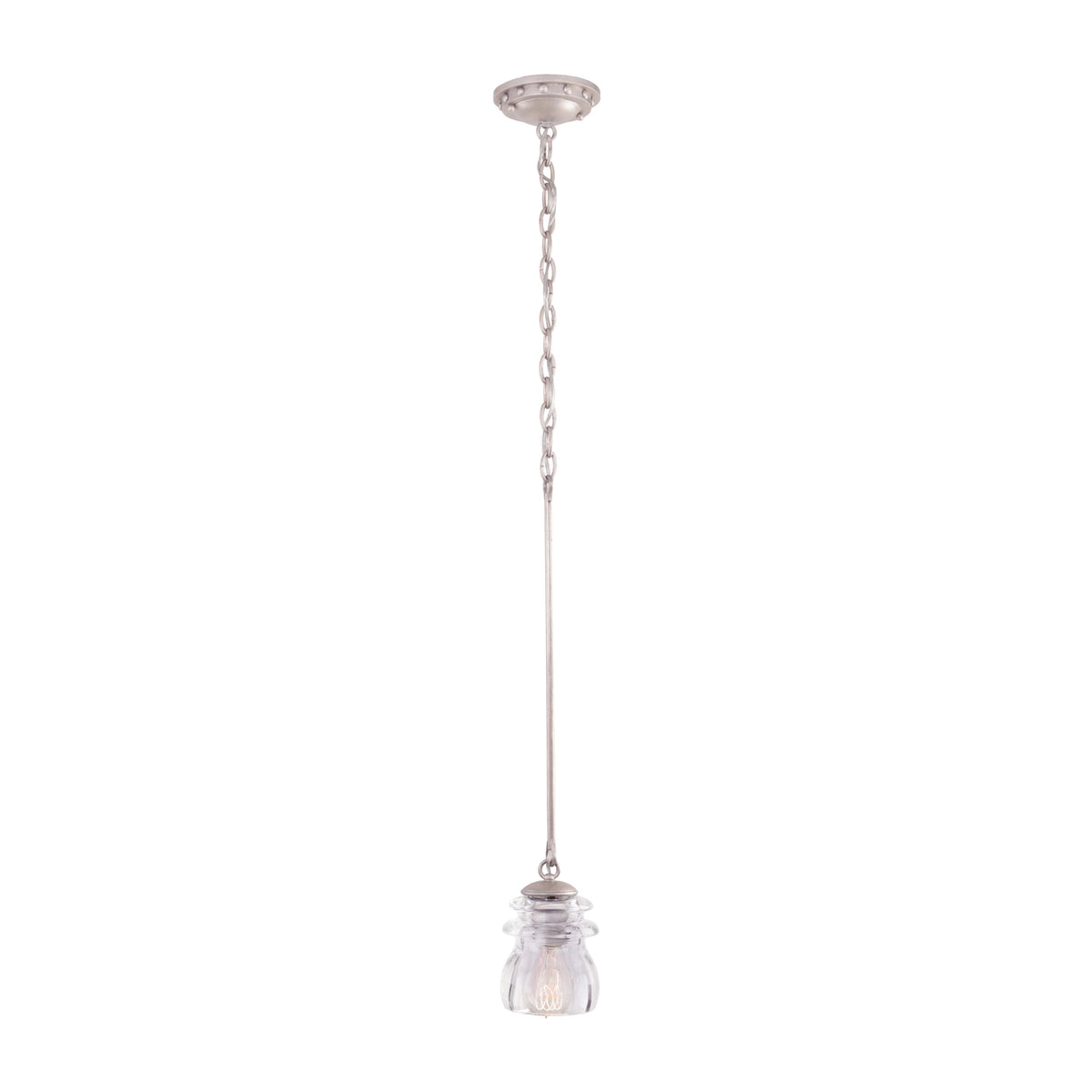 Brierfield 5-in 1 Light Socket Pearl Silver Pendant