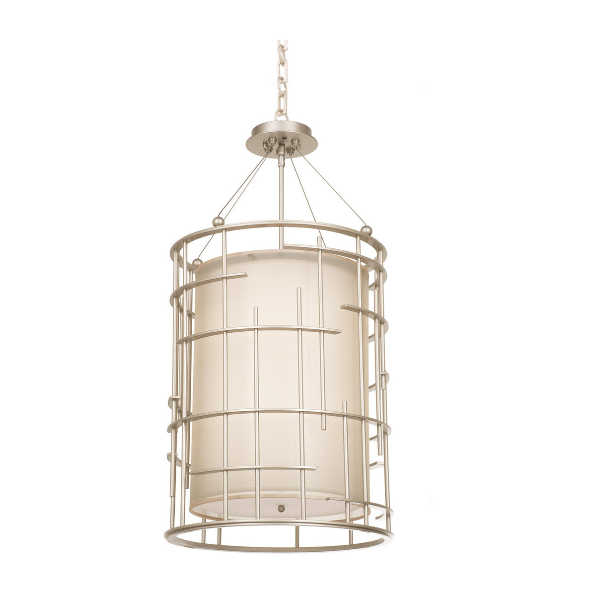Atelier 18-in 8 Light Socket Tarnished Silver Chandelier