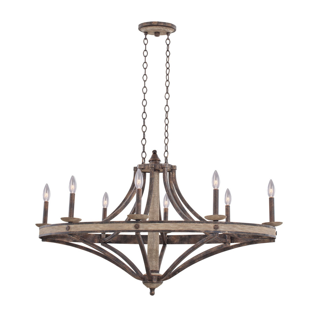 Coronado 44-in 8 Light Socket Florence Gold Chandelier