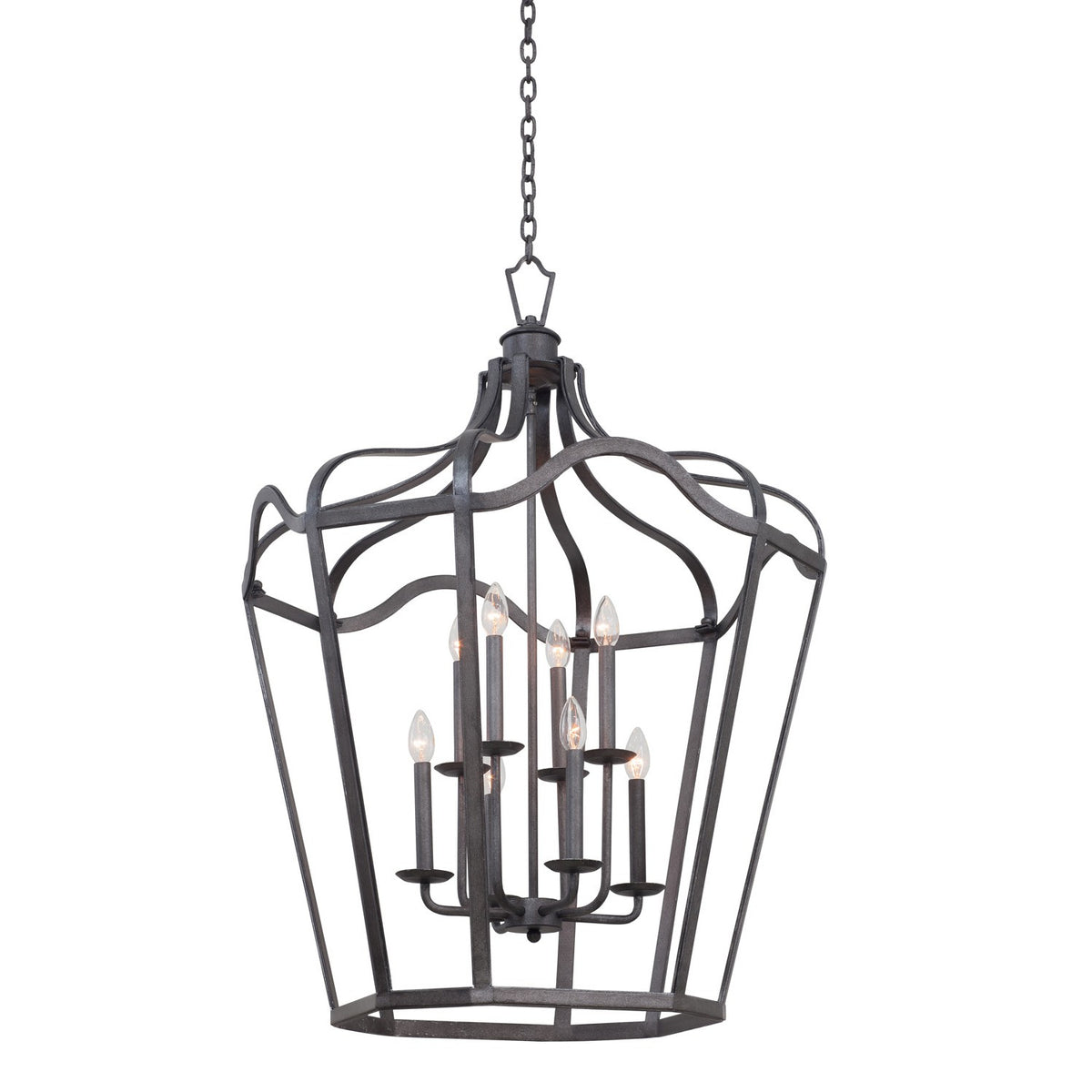 Livingston 28-in 6 Light Socket Charcoal Chandelier