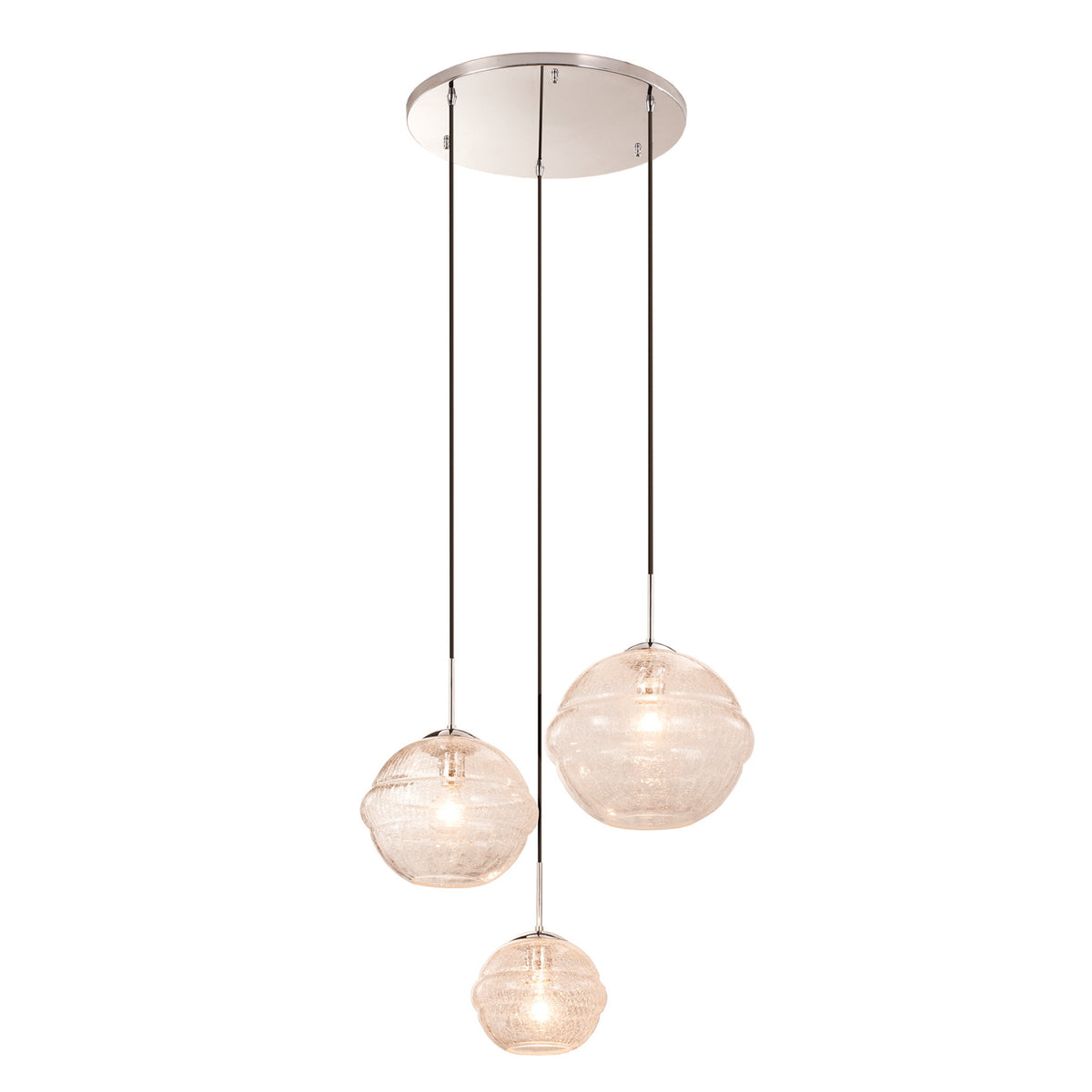 Celine 24.5-in 3 Light Socket Polished Chrome Chandelier