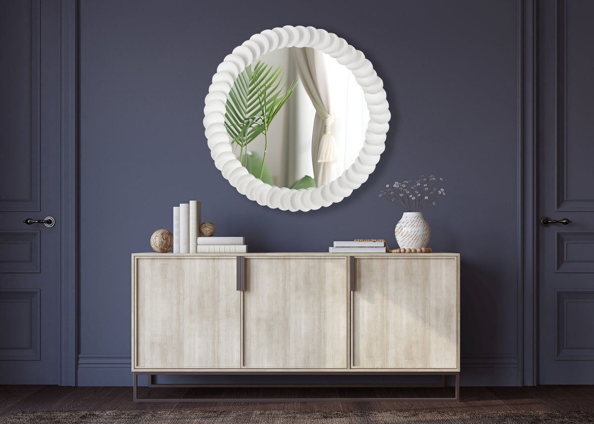 Cocco 31-in Matte White Mirror