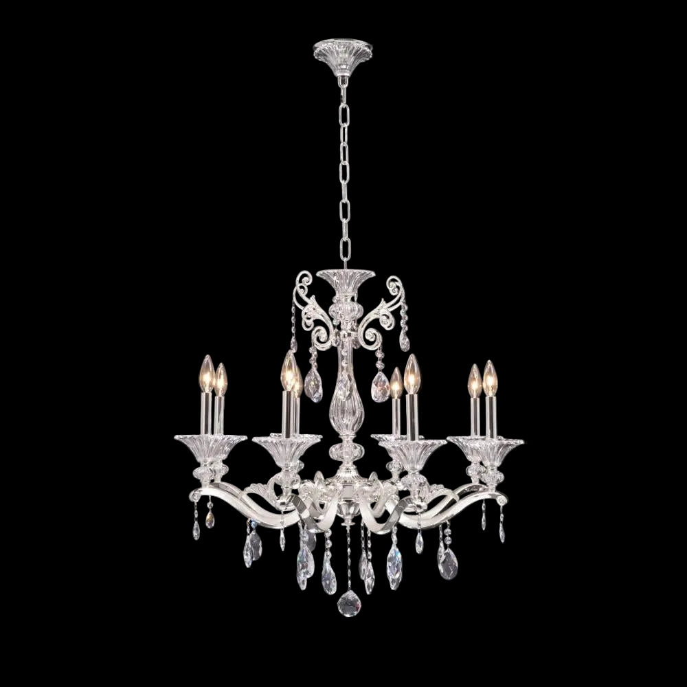 Vasari 8 Light Chandelier – Crystal+Form Allegri Crystal Lighting 020152-017-SS001